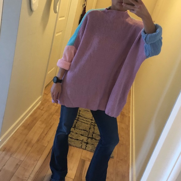 Stylish 90s throwback sweater (or Easter pastel) - Picture 2 of 5